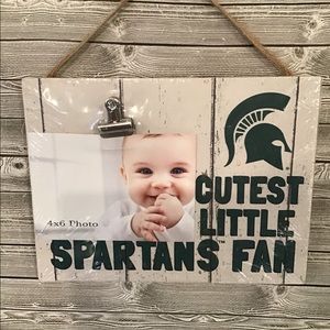 MSU Spartans 8x10 wooden fan baby picture frame